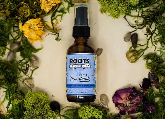 Roots To Remedies - 2oz Relaxation & Sleep Support Herbal Magnesium Spray (Neverland)