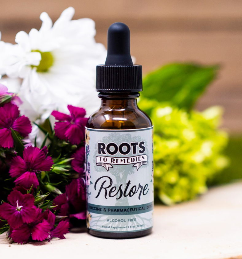Roots To Remedies - 1oz Restore Vaccine & Pharmaceutical Detox Herbal Extract