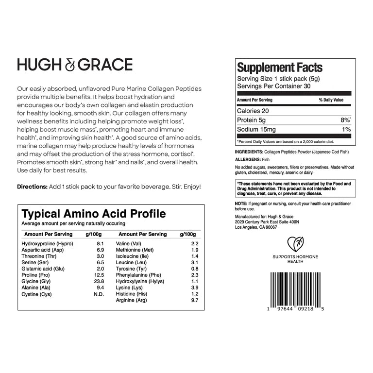 Hugh & Grace - Pure Marine Collagen Peptides