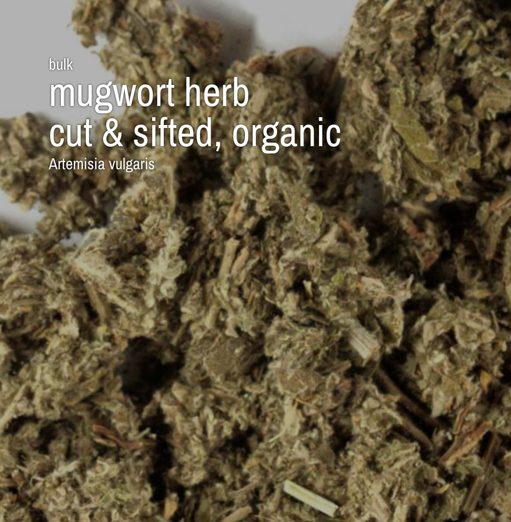 Mugwort Herb, Cut & Sifted, Organic (4 oz)