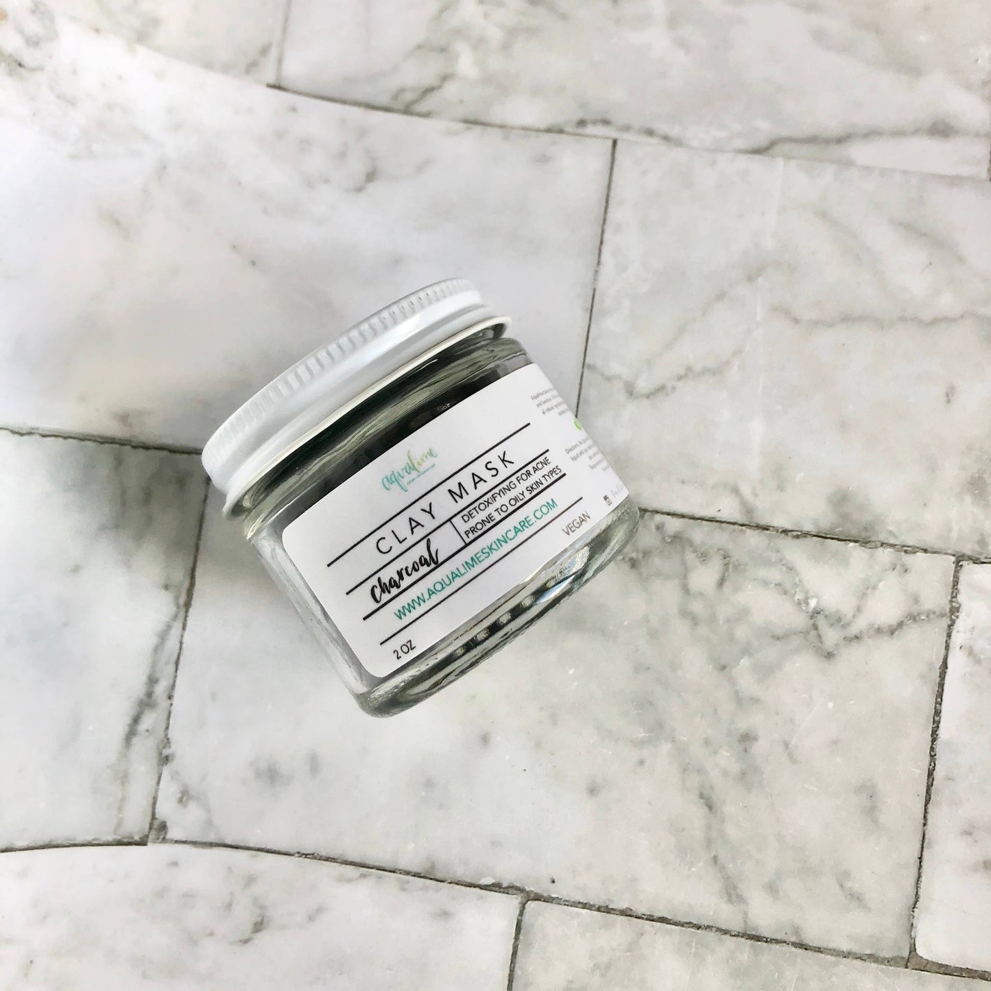 Aqualime - Activated Charcoal Clay Mask - 2oz