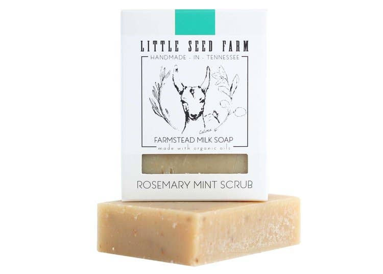 Little Seed Farm - Rosemary Mint Bar Soap - Exfoliating & Energizing