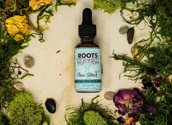 Roots To Remedies - 1 oz Anxiety and Stress Relief Herbal Extract (Panic Attack)