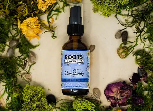 Roots To Remedies - 2oz Relaxation & Sleep Support Herbal Magnesium Spray (Neverland)