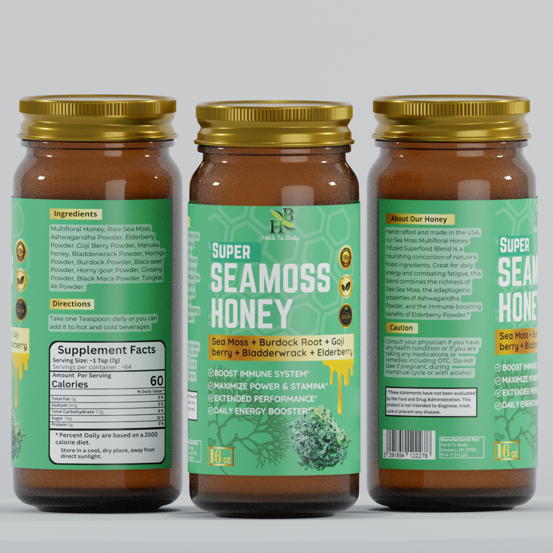 Herb To Body - Super Sea Moss Honey 16oz