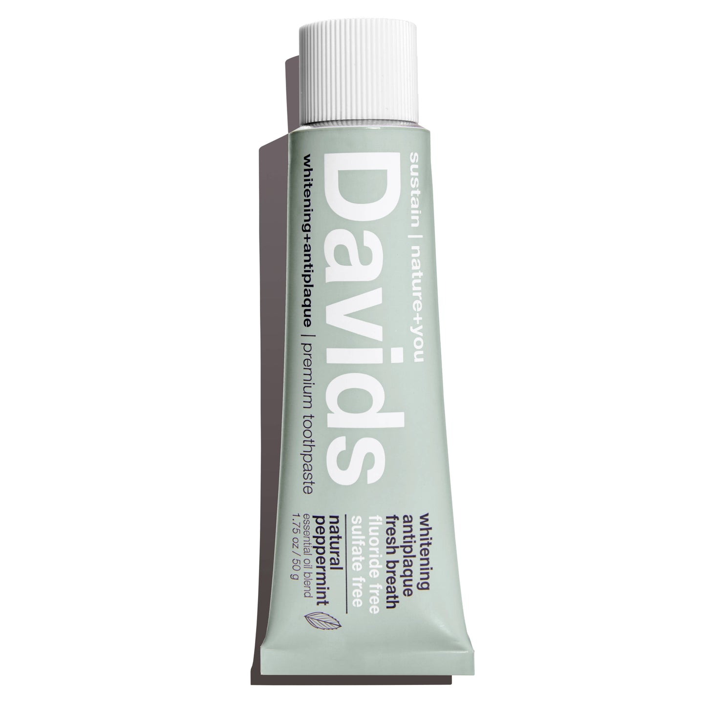 Davids Natural Toothpaste - Premium Toothpaste TRAVEL SIZE (Peppermint) 1.75oz