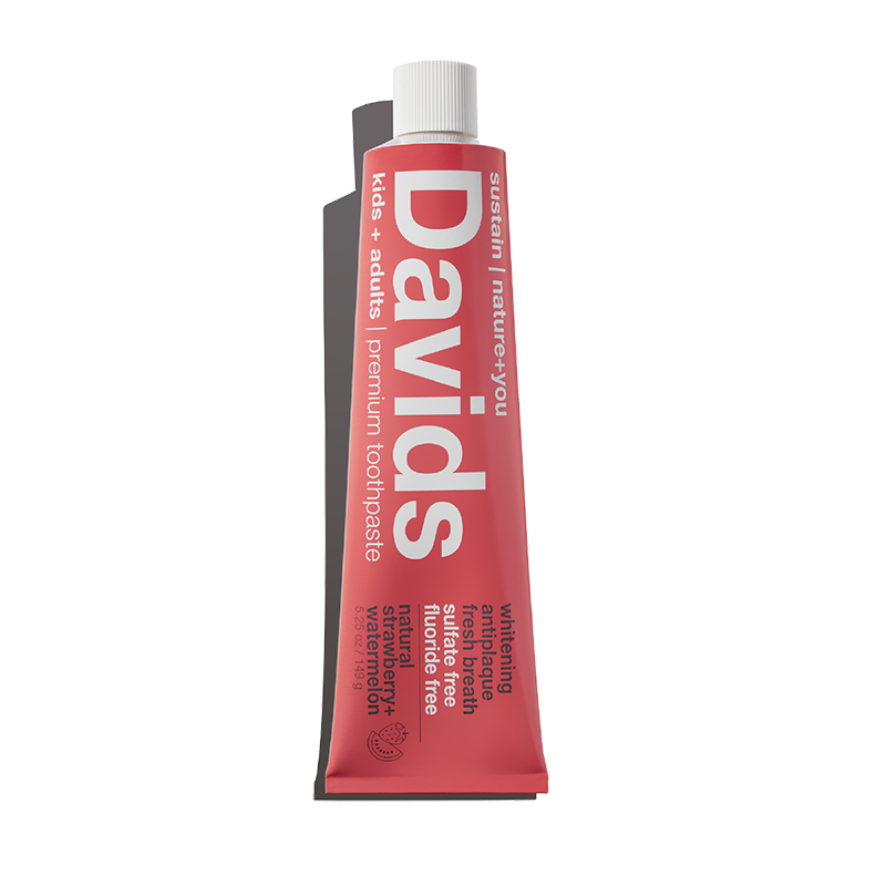 Davids Natural Toothpaste - Kids+Adults Premium Toothpaste (Strawberry Watermelon) - 5.25oz