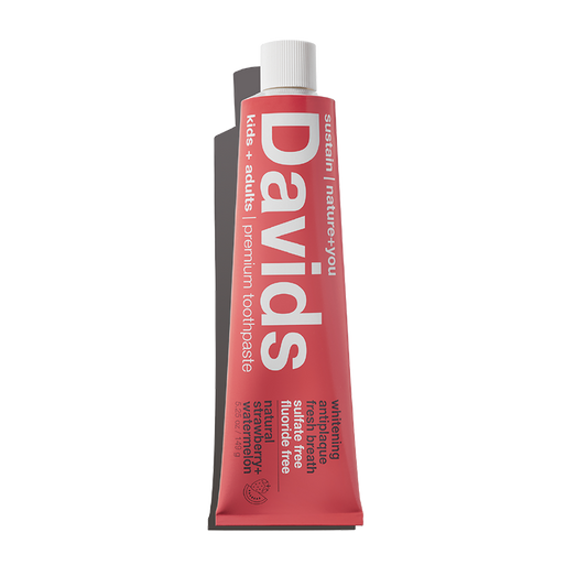 Davids Natural Toothpaste - Kids+Adults Premium Toothpaste (Strawberry Watermelon) - 5.25oz