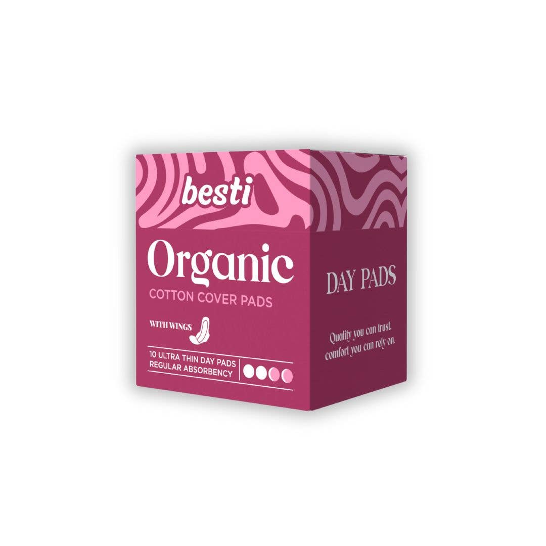 Besti Co. - 100% Organic Cotton Day Pads (10 Count)