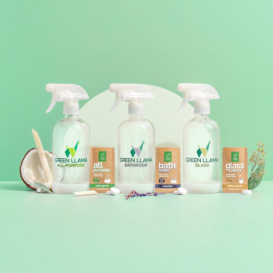 Green Llama - Eco-Friendly Refillable Home Cleaning Kit