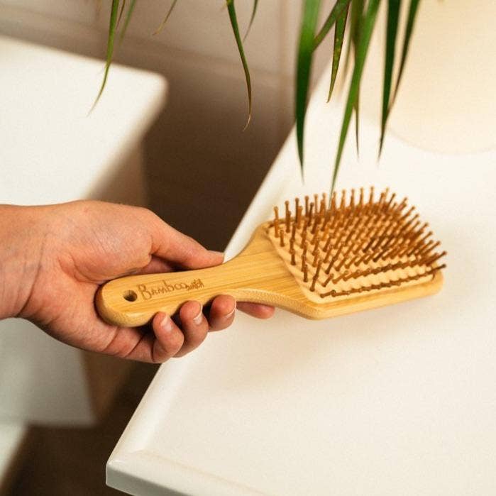 Bamboo Switch - Bamboo Paddle Hairbrush - Square | Market Bestseller