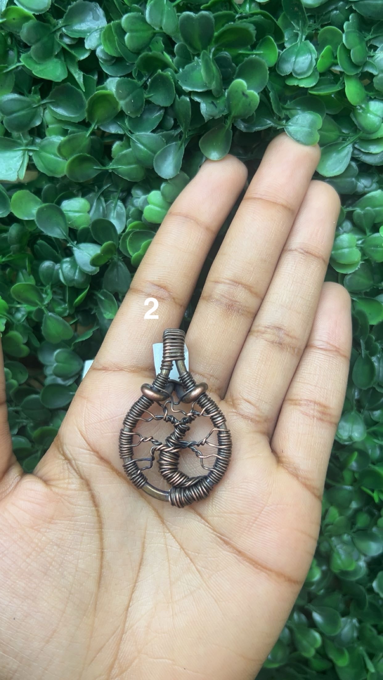 Handcrafted Copper  Tree Pendant