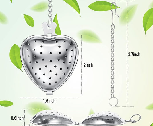 Heart-Shaped Stainless Steel Tea Strainer 1ct