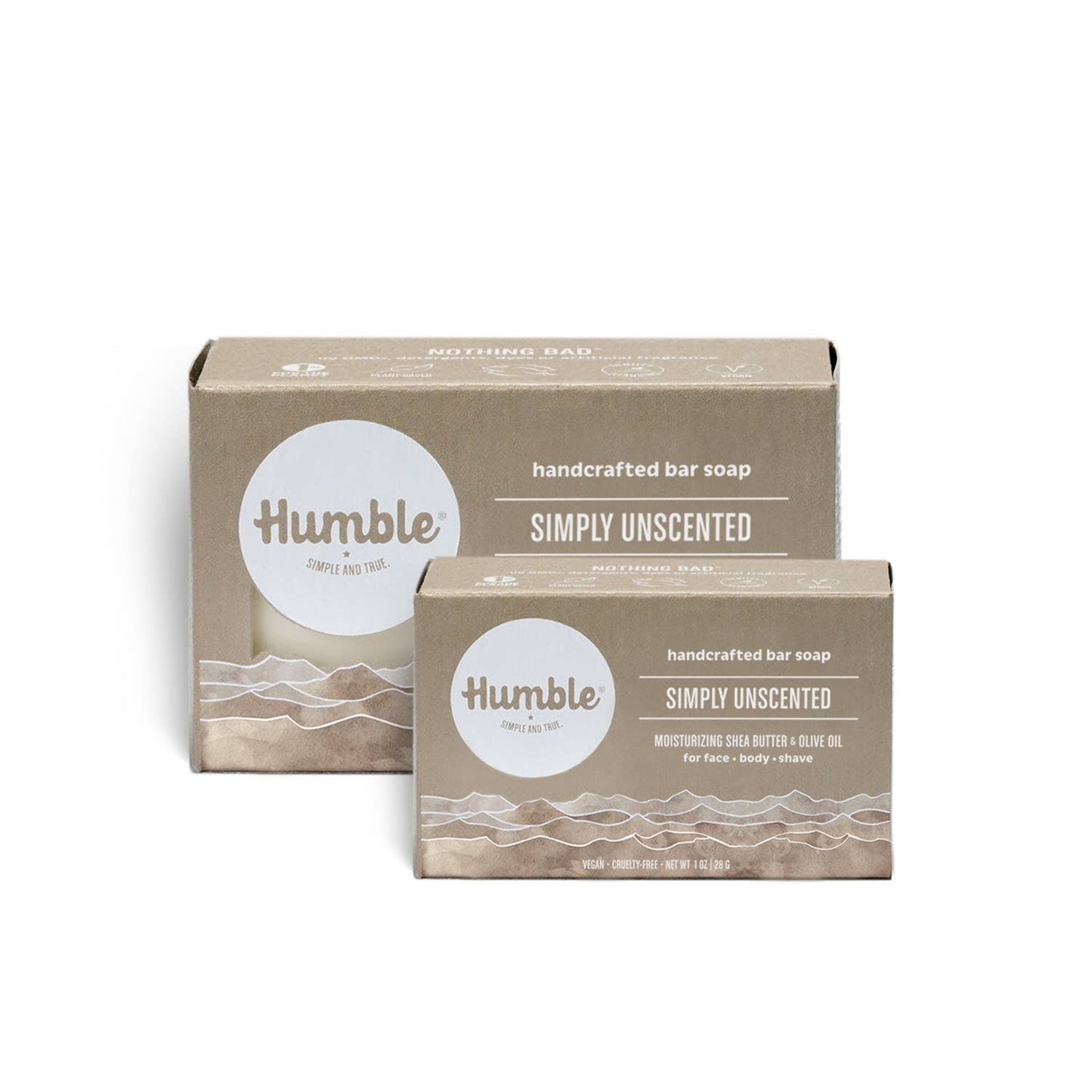 Humble Brands, Inc. - Simply Unscented Travel Soap Bar