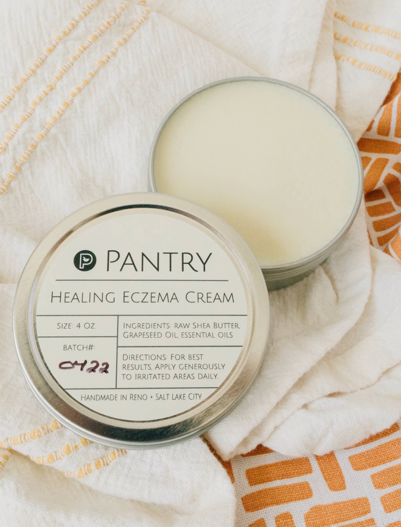 Pantry Products - Skin, Body, + Wellness - Healing Eczema Cream - Raw Shea Butter Skin Soothing Balm - 4oz