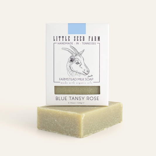 Little Seed Farm - Blue Tansy Rose Bar Soap - Soothing & Hydrating