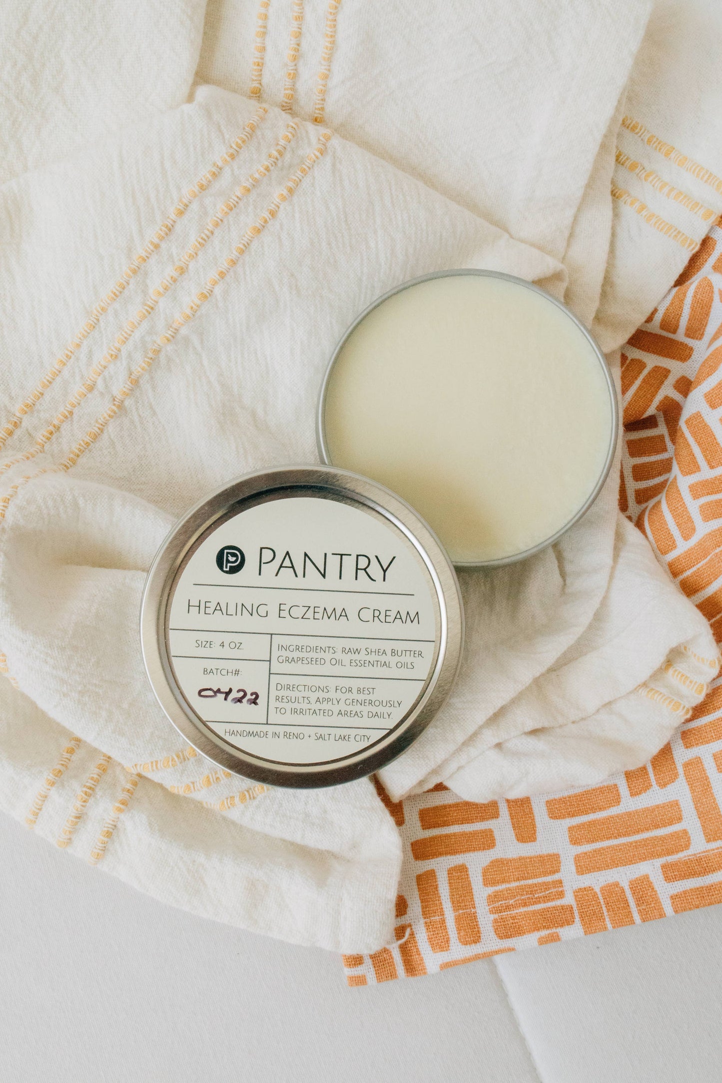 Pantry Products - Skin, Body, + Wellness - Healing Eczema Cream - Raw Shea Butter Skin Soothing Balm - 4oz