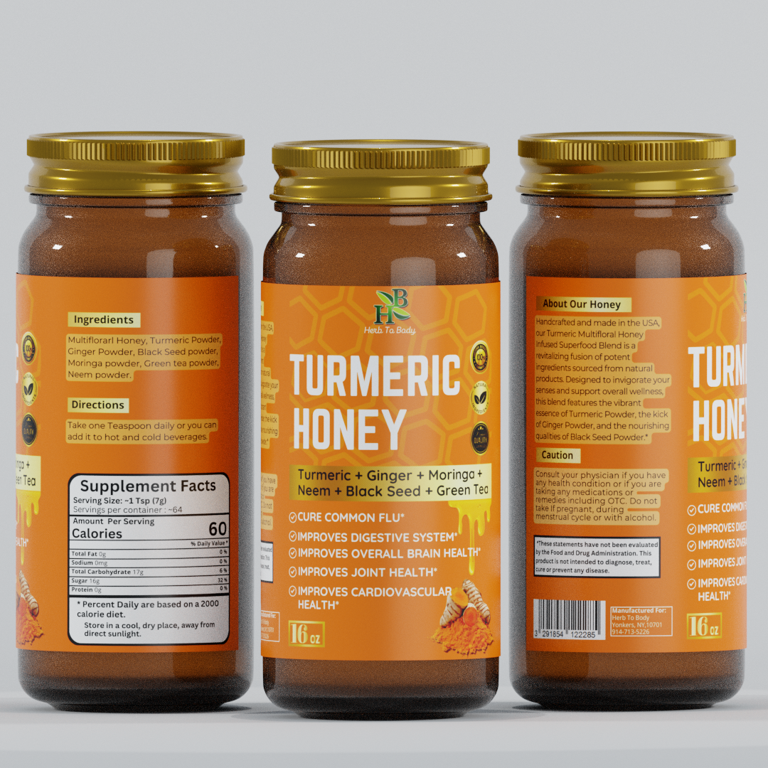 Herb To Body - Turmeric Honey 16oz