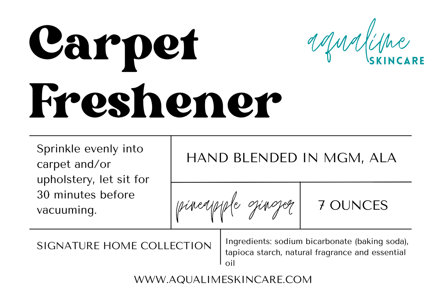 Aqualime - Carpet Freshener Powder