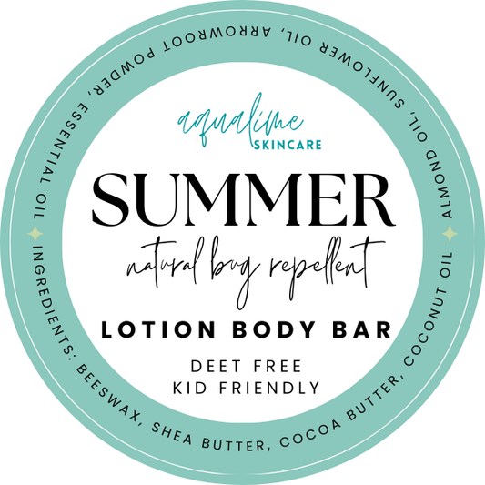 Aqualime - Summer Mosquito Repellent Lotion Body Bar - 2oz