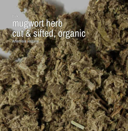 Mugwort Herb, Cut & Sifted, Organic (4 oz)