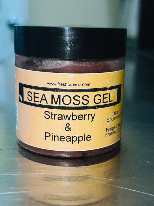 Fresh Cravez Sea Moss Gel 4oz - Strawberry & Pineapple