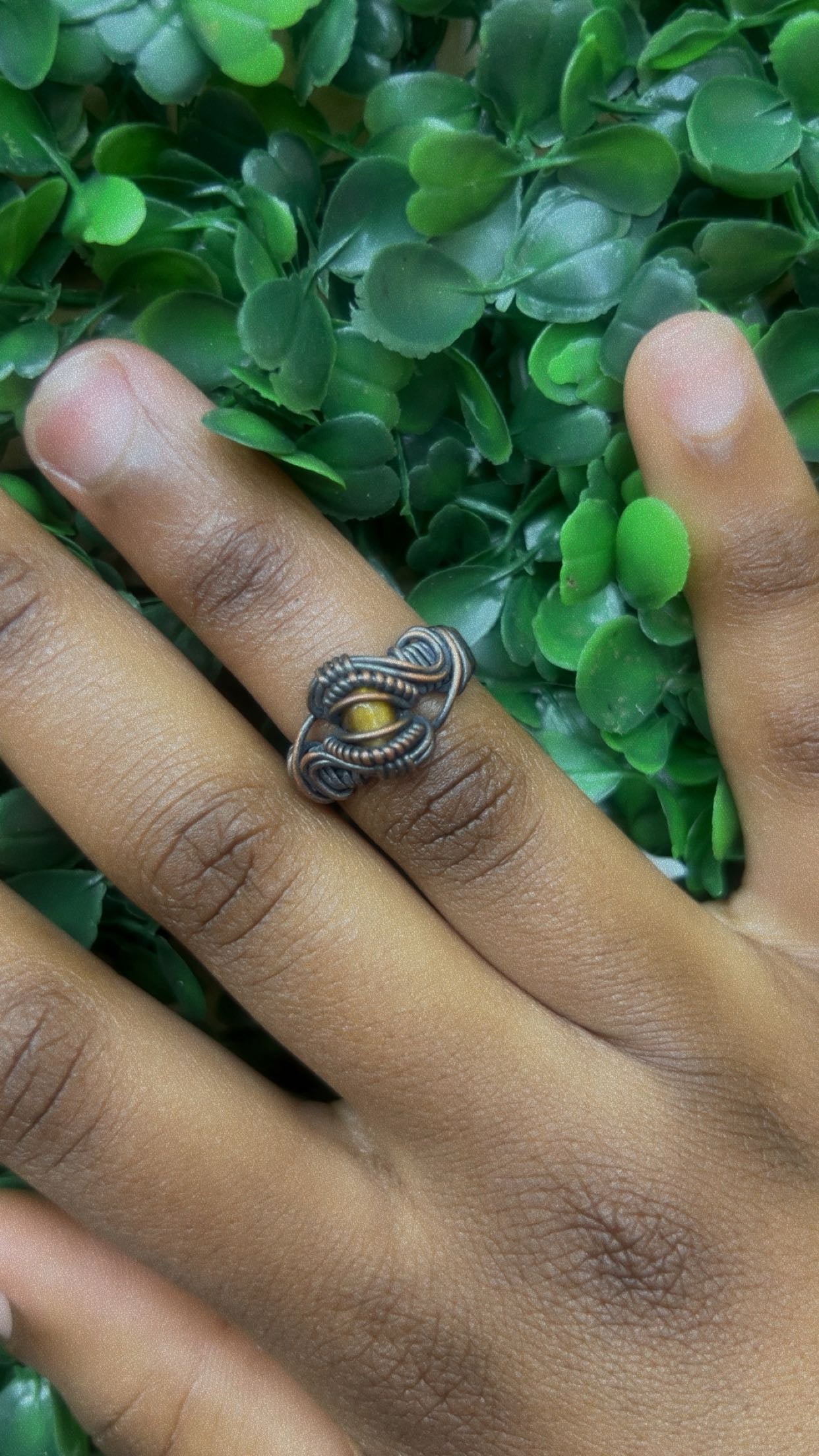 Handcrafted Tiger's Eye Ring - Size 5