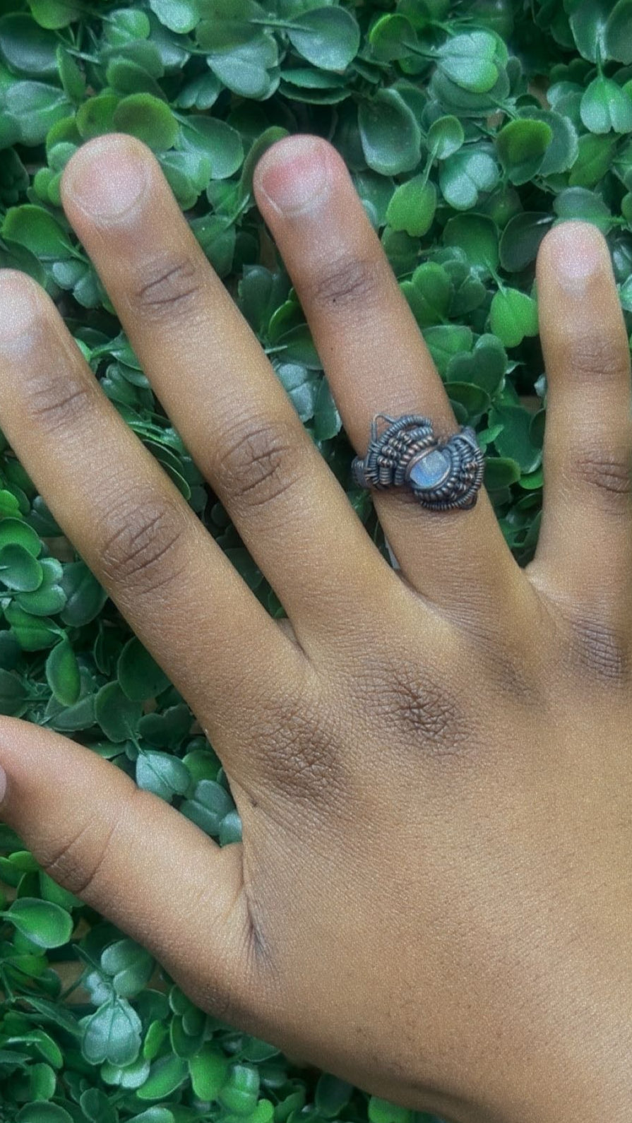 Handcrafted Moon Stone Ring -  Size 7