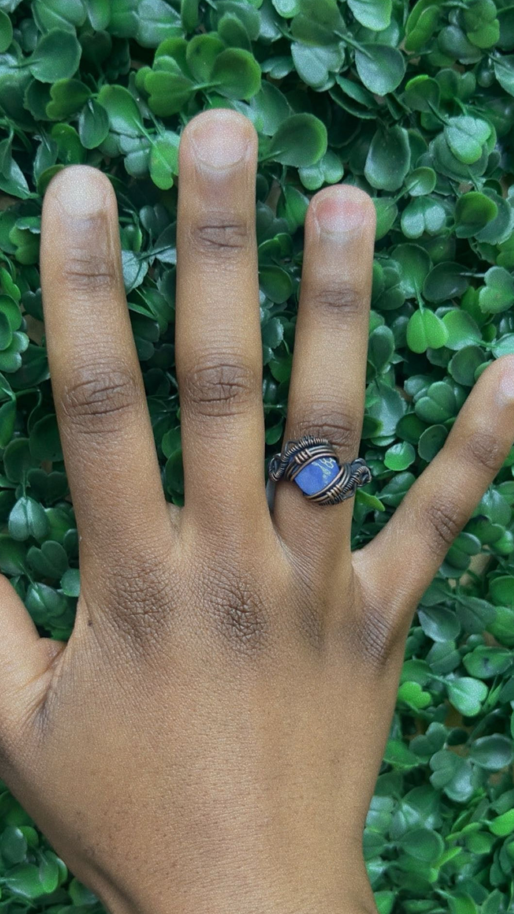 Handcrafted Star Sapphire (lab) Ring - Size 7