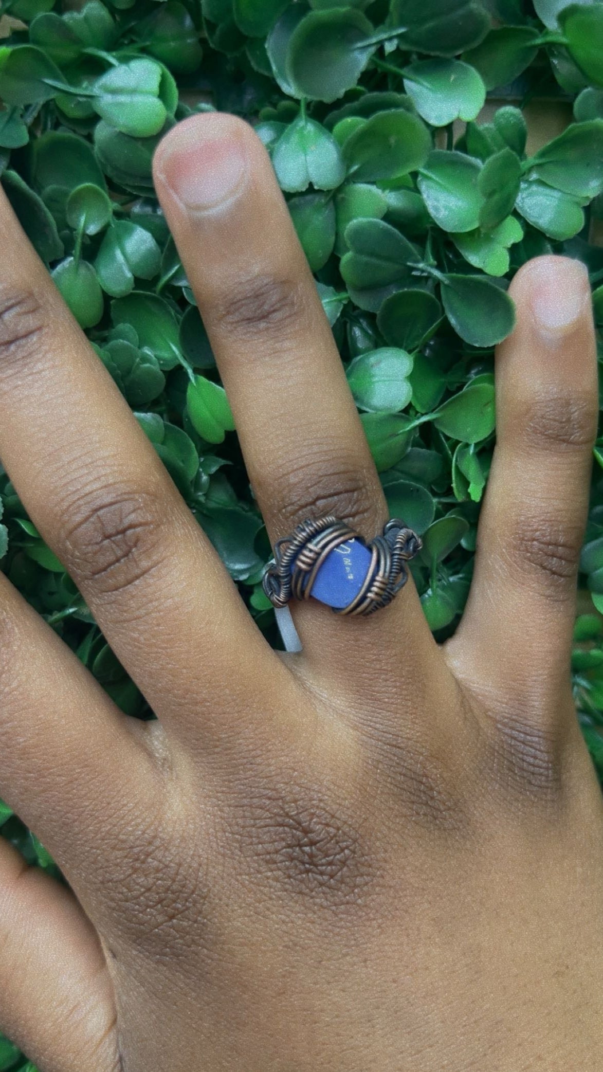 Handcrafted Star Sapphire (lab) Ring - Size 7