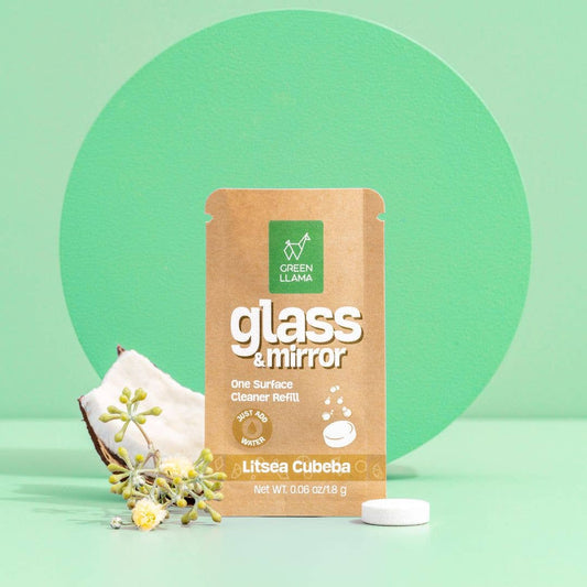 Green Llama - Eco-Friendly Glass & Mirror Cleaner Refill Tablets | 1ct