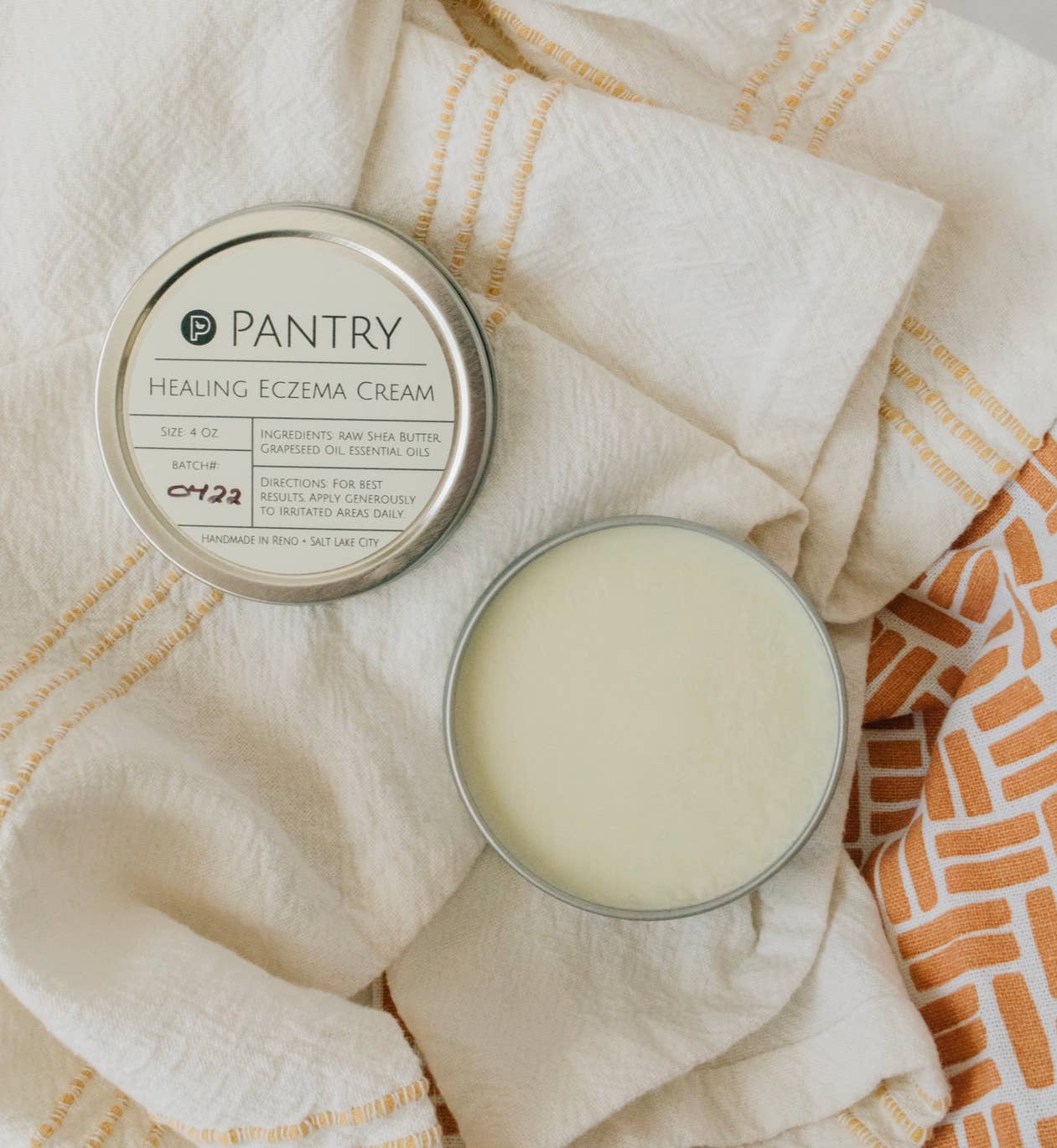 Pantry Products - Skin, Body, + Wellness - Healing Eczema Cream - Raw Shea Butter Skin Soothing Balm - 4oz