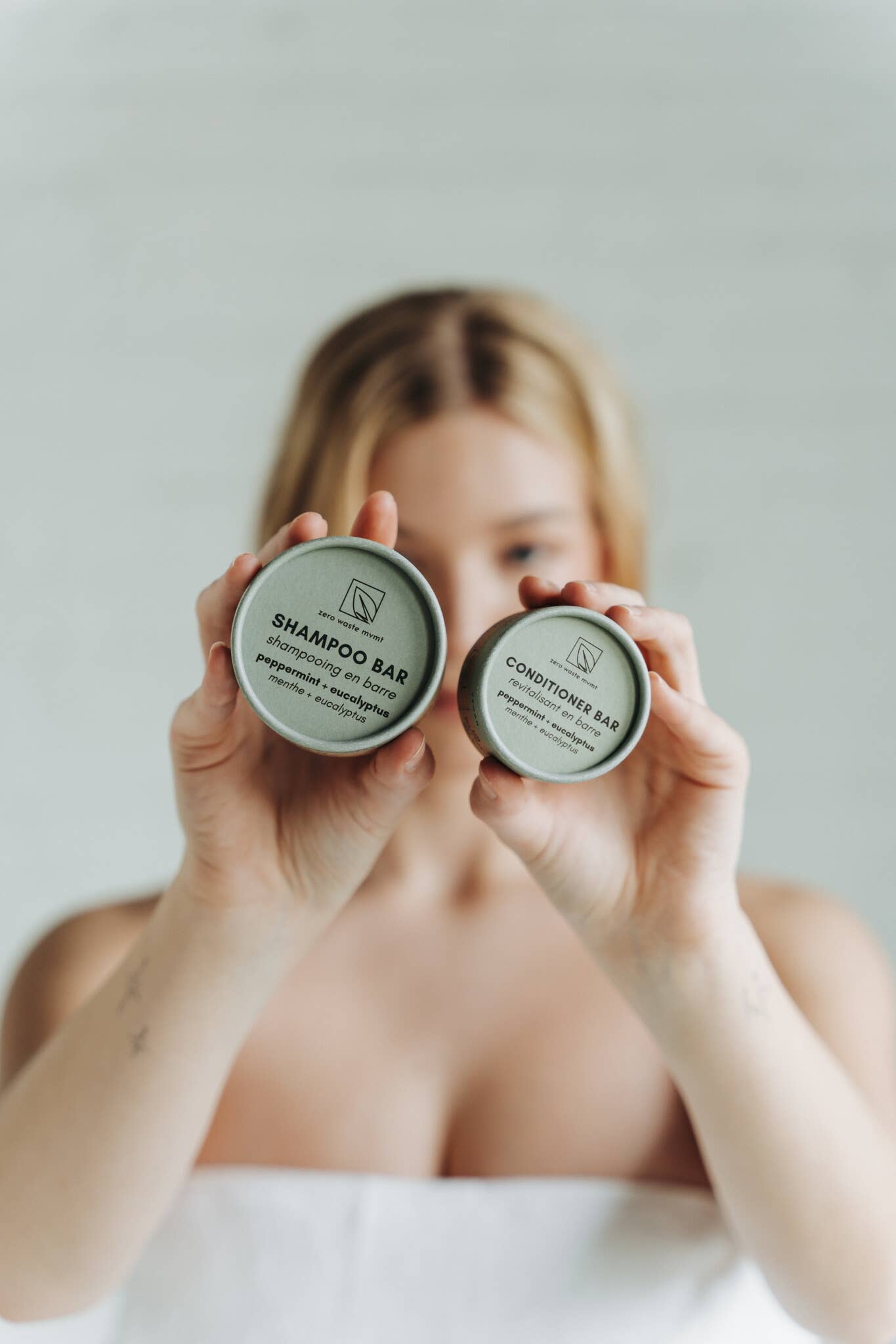 Zero Waste MVMT - Conditioner Bar | Peppermint + Eucalyptus | Travel Container