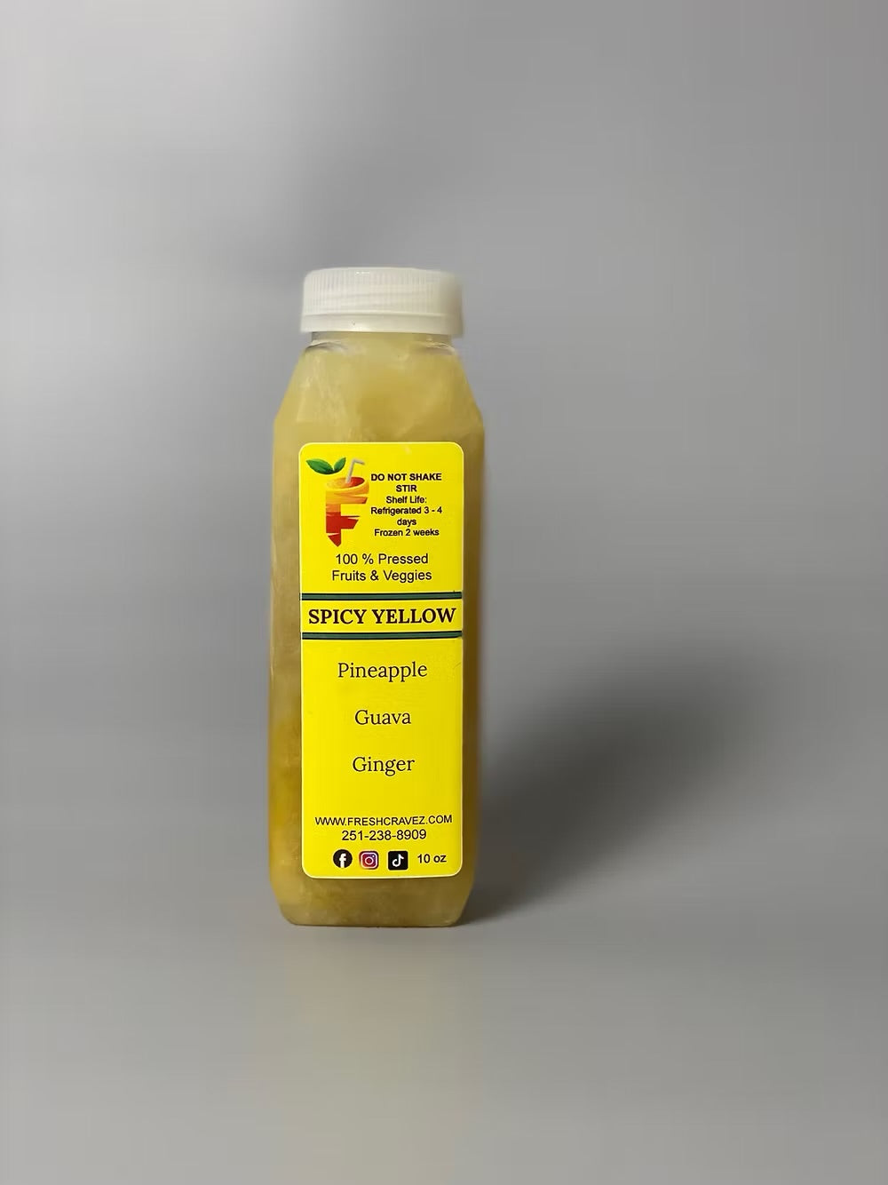 Fresh Cravez - Fresh Juice Blend 10oz - Spicy Yellow