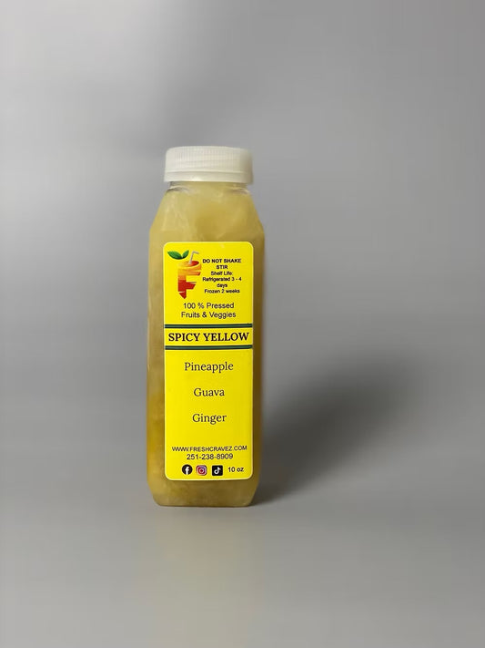 Fresh Cravez - Fresh Juice Blend 10oz - Spicy Yellow