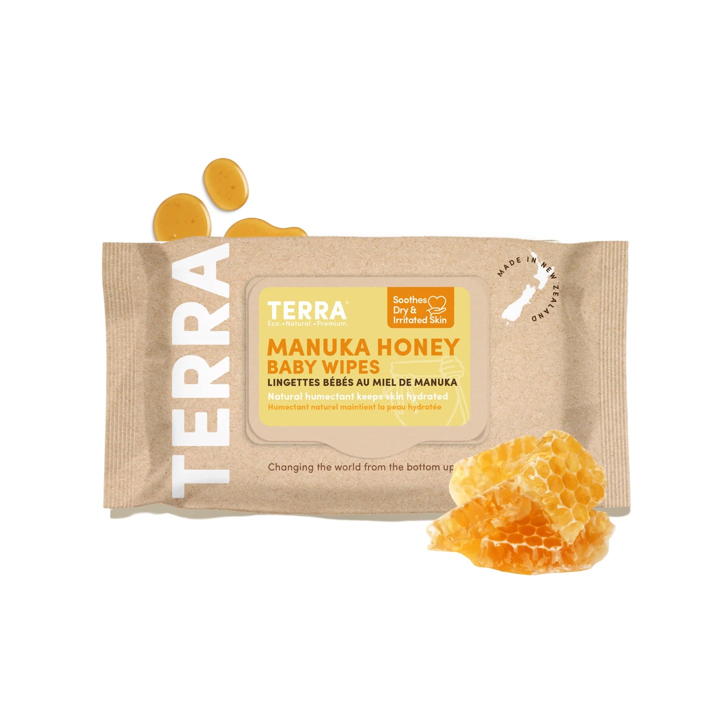 Terra Bamboo Baby Wipes - Manuka Honey 70ct