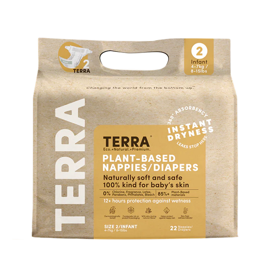 Terra Plant-Based Nappies/Diapers - Size 2 Infant