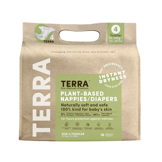 Terra Plant-Based Nappies/Diapers - Size 4 Toddler